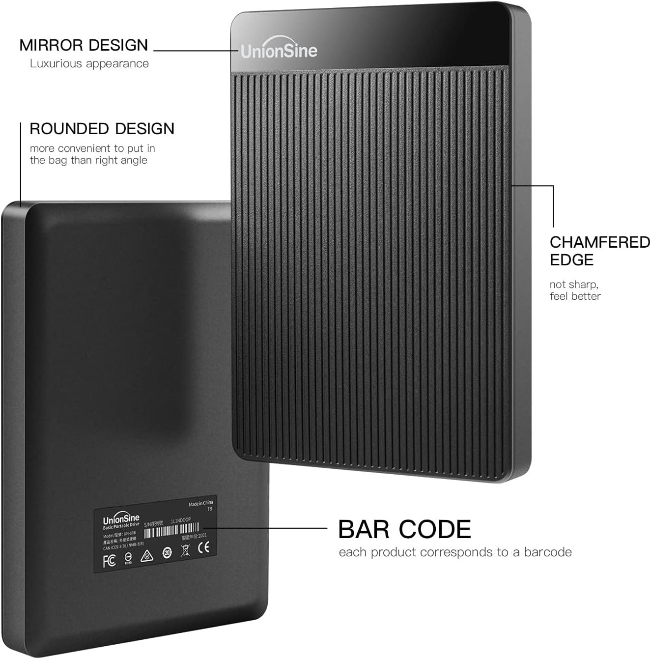 UnionSine Disco Duro Externo 1TB