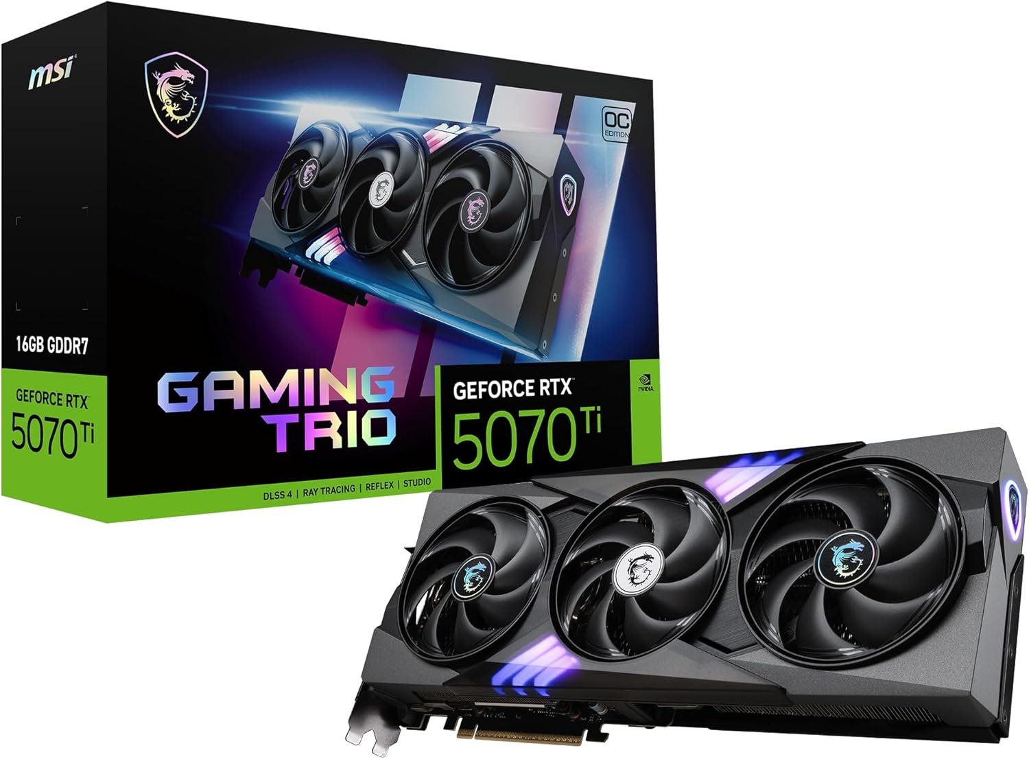 71YnD7X0ijL._AC_SL1500_ MSI GeForce RTX 5070 Ti 16G Gaming Trio OC